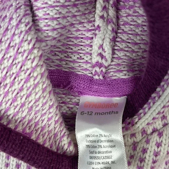 Gymboree - hooded cardigan sweater. Size 6-12 months - Picture 2 of 4